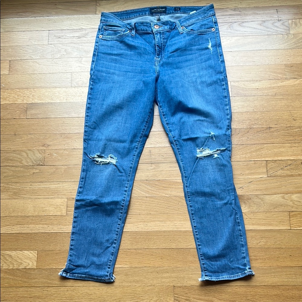 Women's Blue Distressed Jeans